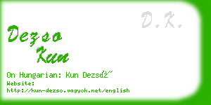 dezso kun business card
